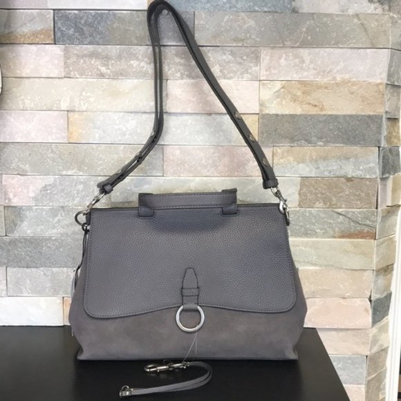 Rebecca Minkoff Medium Keith Suede & Leather Satchel - Picture 7 of 12